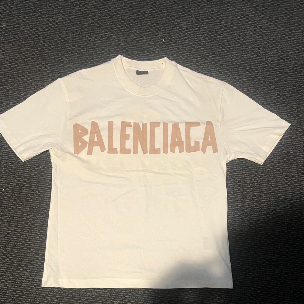 Balenciaga Cream Logo Tee